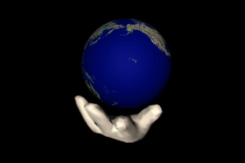 Hand Holding The Earth